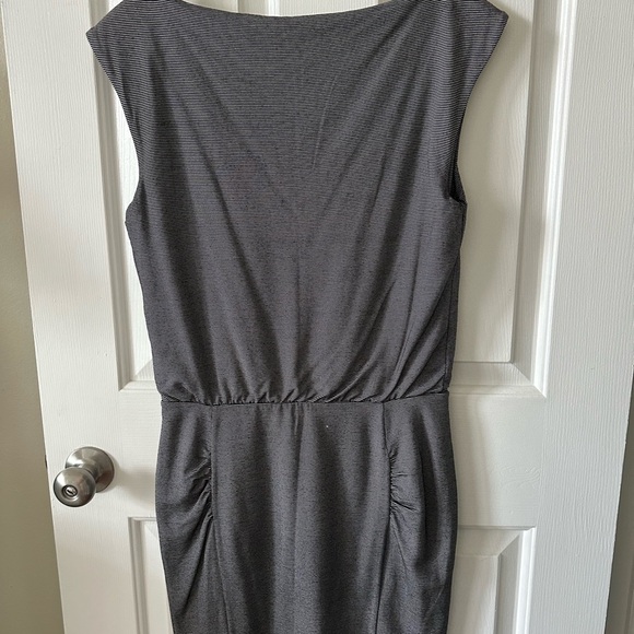 #7 ATHLETA Dress  XSP Navy/White tiny stripes Boat Neck, Sleeveless, Lined - Picture 4 of 15